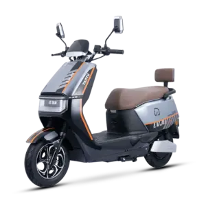 Modern TANTOUR electric scooter with sleek design, brown seat, and digital display, ideal for urban commuting and eco-friendly transportation.