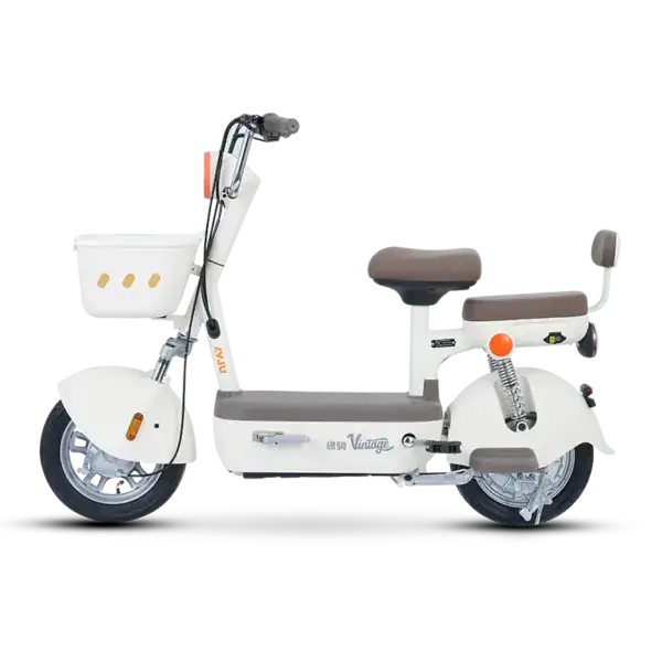 Modern electric mobility scooter designed for adults, featuring a comfortable seat, sturdy wheels, and easy-to-use controls for enhanced mobility and independence.
