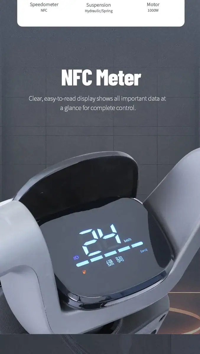 NFC Meter display showing speed and data for vehicle diagnostics.