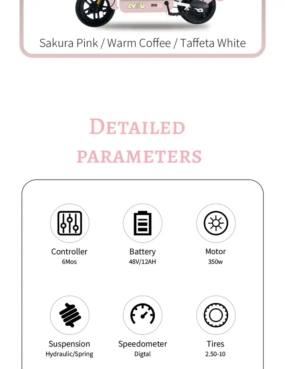 High-quality product image showcasing the Genius brand with detailed parameters for controller, battery, motor, suspension, speedometer, and tires.