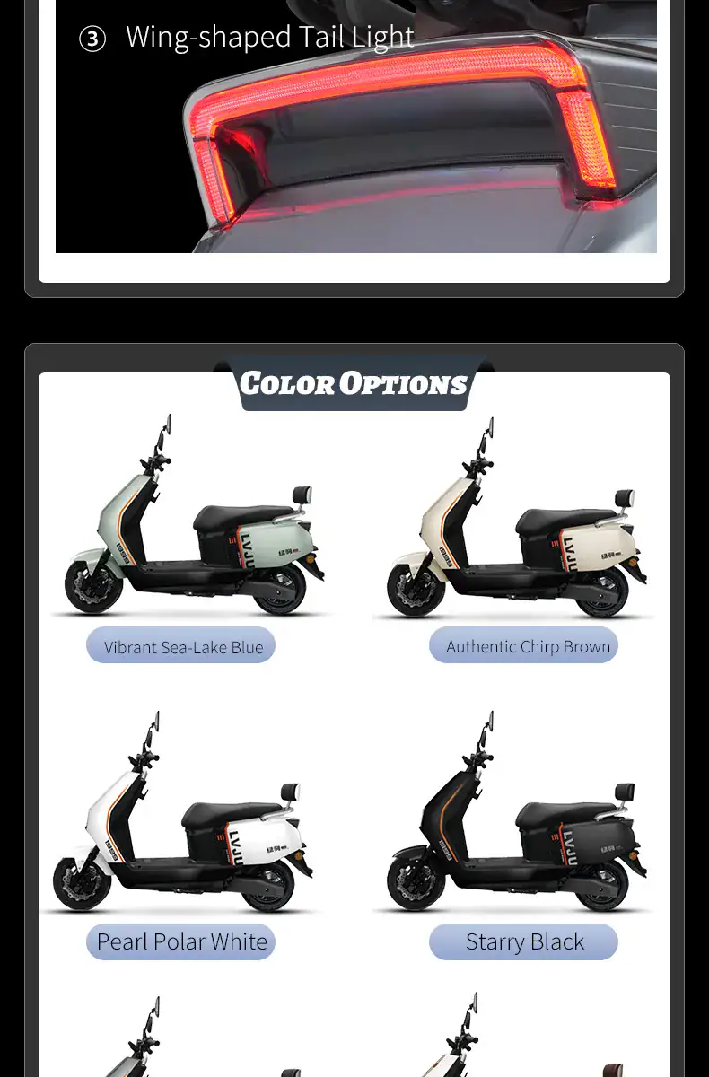 High-visibility wing-shaped LED tail light designed for electric scooters, enhancing safety and style during night rides. Easy to install and compatible with various scooter models.