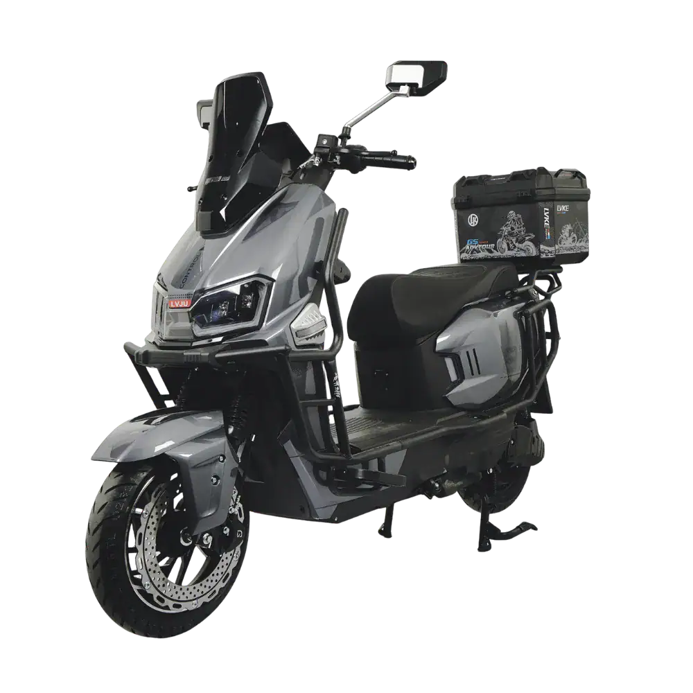 Electric scooter with modern design and advanced features for city travel.