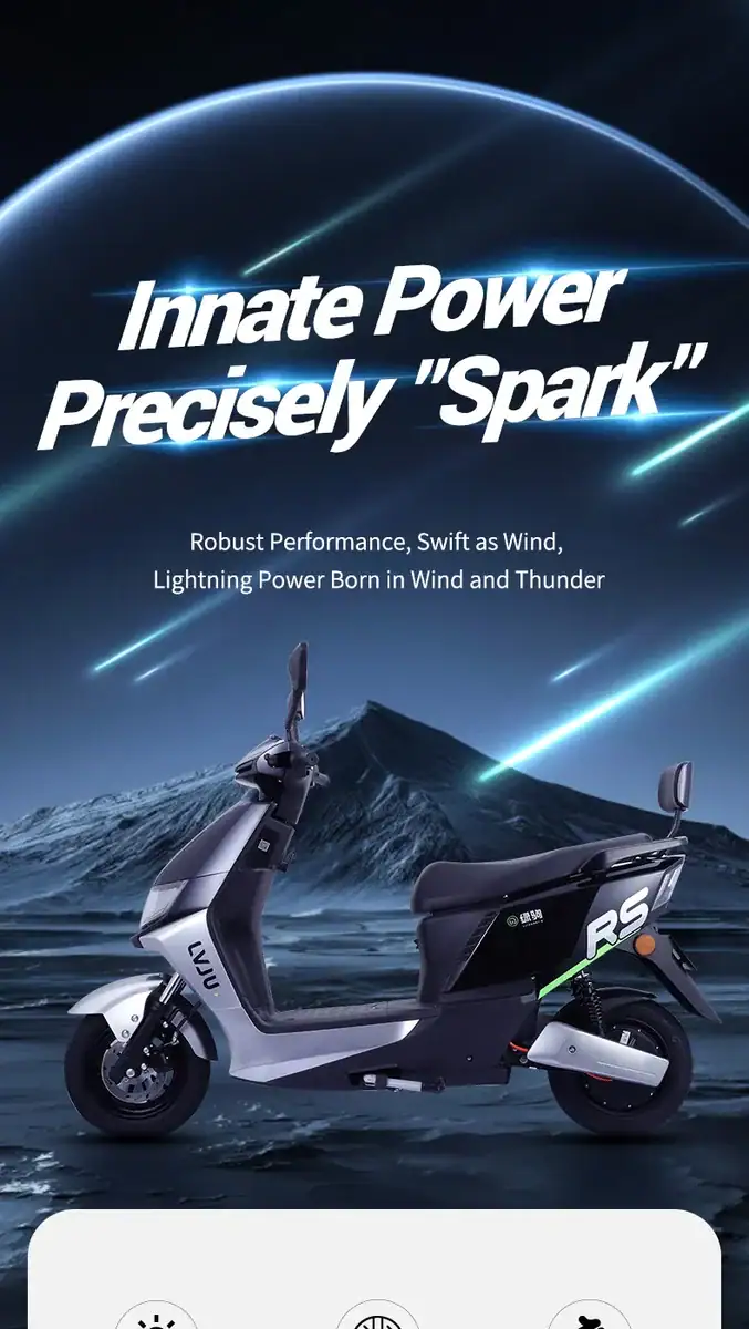 High-performance electric scooter with sleek design, showcasing advanced features for urban commuting and eco-friendly transportation.