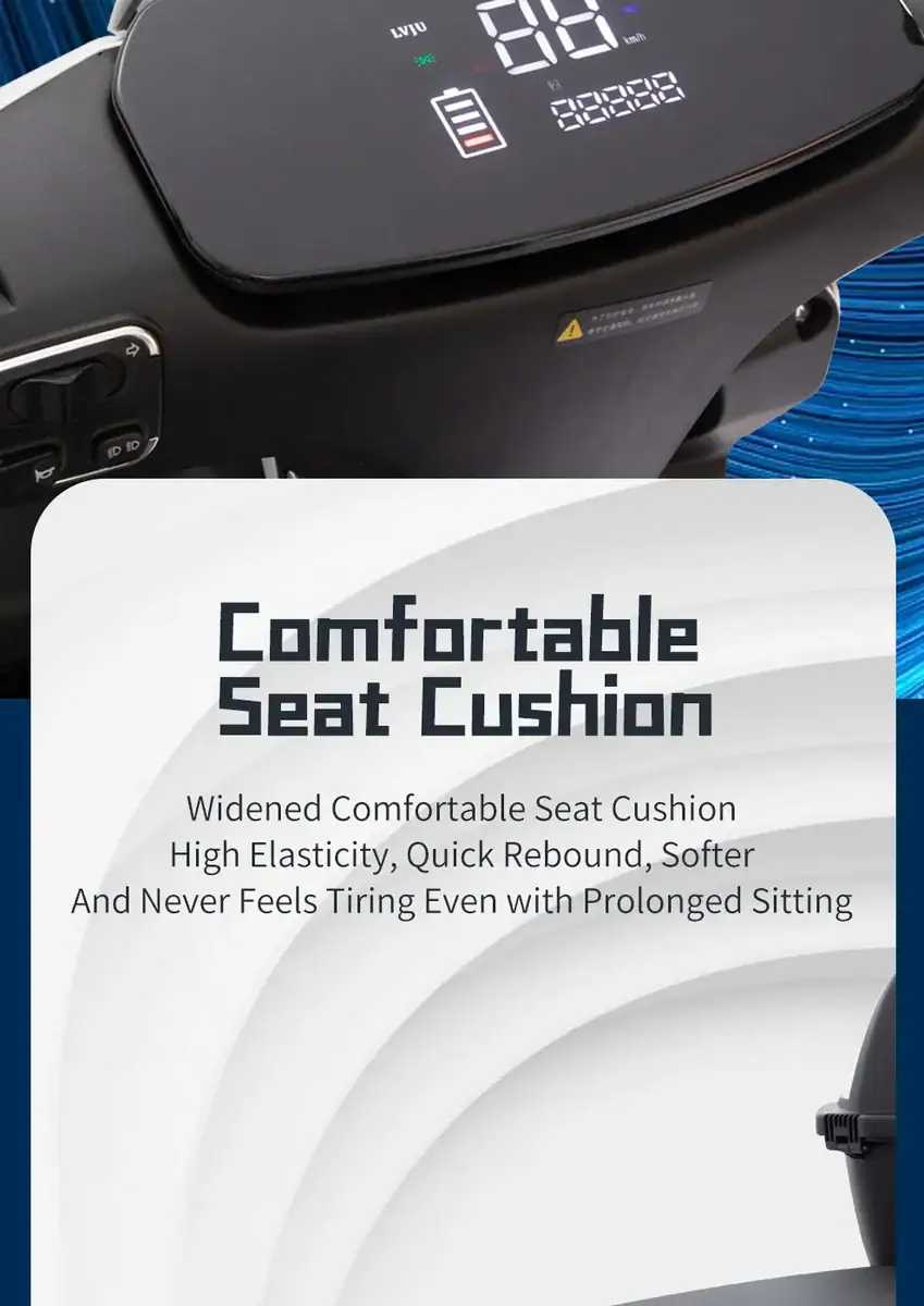 Wide, comfortable seat cushion designed for exercise machines, offering high elasticity, quick rebound, and softness for prolonged sitting comfort.