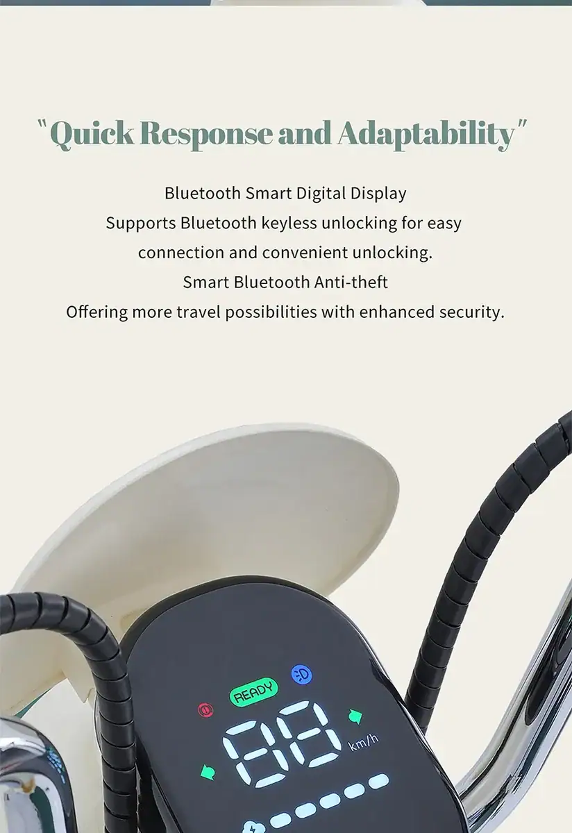 Wireless Bluetooth digital display for Yoga Pro accessories, featuring Bluetooth keyless unlocking, anti-theft security, and travel-friendly design.