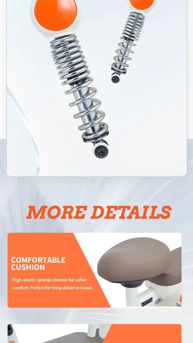 Pair of metallic shock absorbers with orange tops, designed for vehicle suspension, showcasing durability and performance.