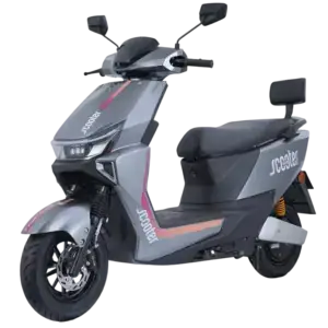 Electric scooter with modern design, ideal for city travel and eco-friendly transportation. Features sleek lines, comfortable seat, and advanced battery technology for efficient performance.