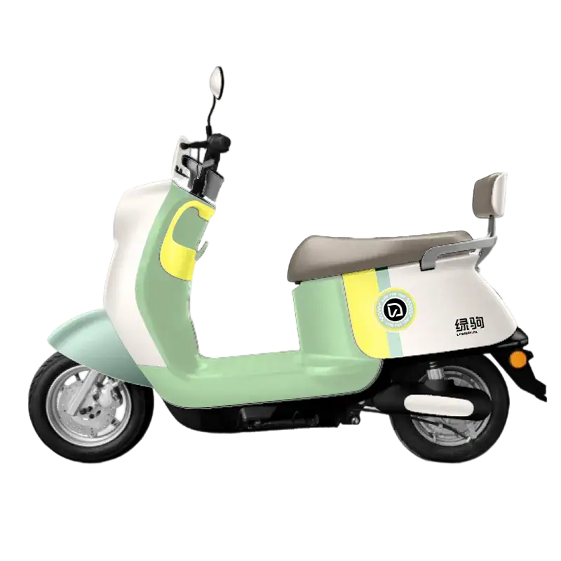 Electric scooter featuring a cloud-inspired design, ideal for eco-friendly delivery and transportation in urban environments. The scooter combines modern technology with a sleek, cloud motif, emphasiz.