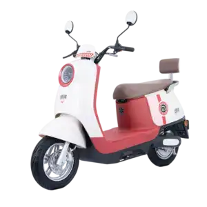 Electric scooter with cloud-themed design, ideal for urban delivery and transportation. Features modern styling, comfortable seat, and efficient motor for eco-friendly commuting.