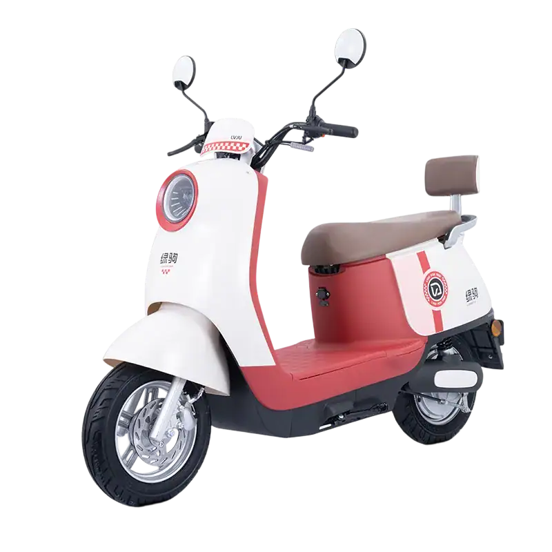 Electric scooter with cloud-themed design, ideal for urban delivery and transportation. Features modern styling, comfortable seat, and efficient motor for eco-friendly commuting.