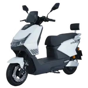 Electric scooter with modern design, ideal for city travel and eco-friendly transportation. Features a sleek look, comfortable seat, and advanced battery technology for efficient performance.