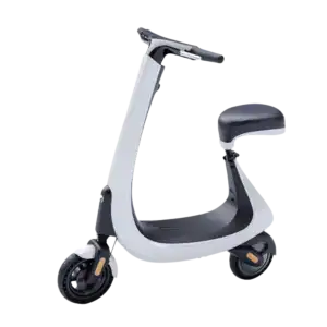 Electric scooter with a sleek design, suitable for city commuting and short-distance travel. Features lightweight frame, comfortable seat, and durable wheels for smooth rides.