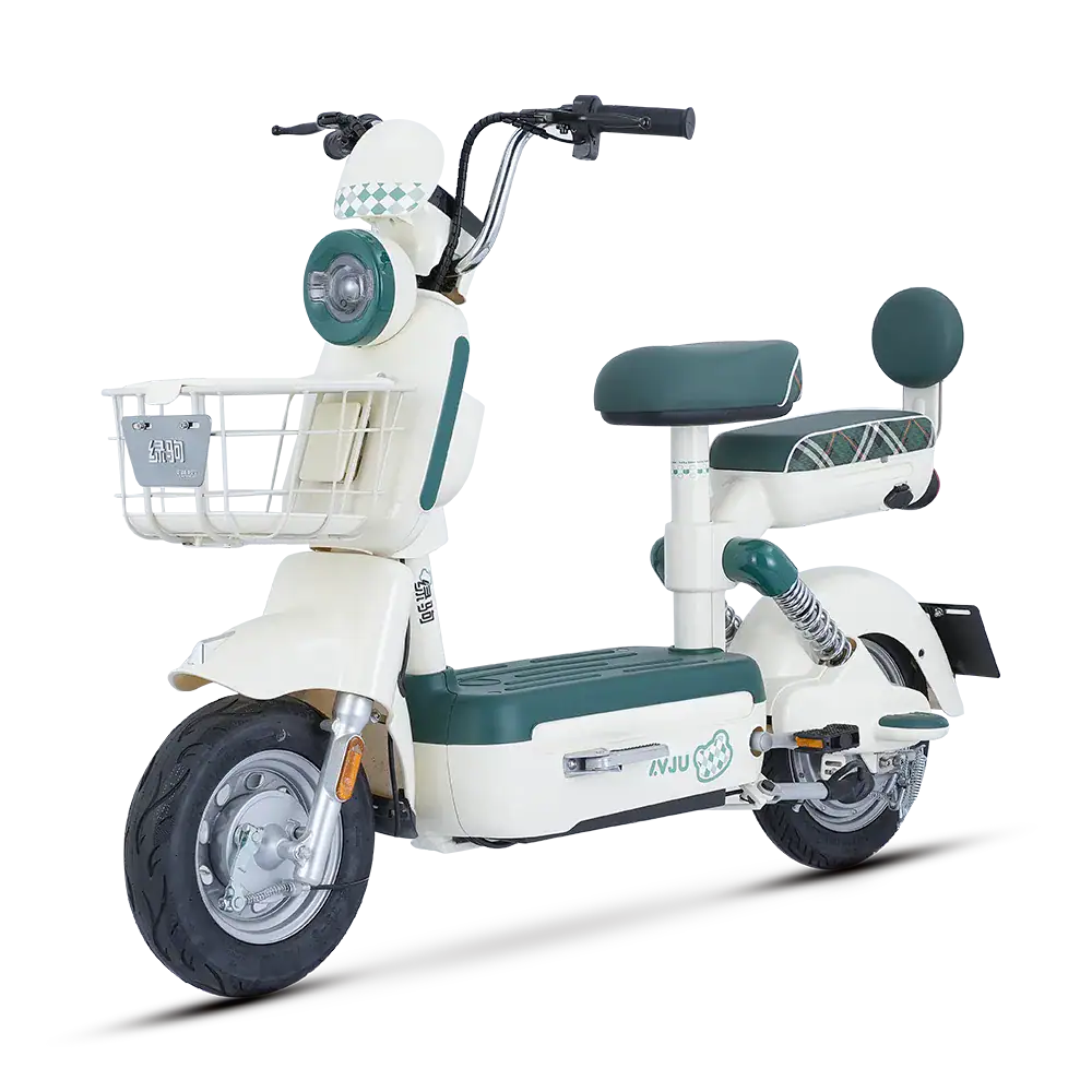 Electric scooter for eco-friendly urban transportation, featuring a compact design, comfortable seat, and efficient battery for smooth city rides.